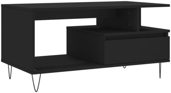 vidaXL Couchtisch Schwarz 90x49x45 cm Holzwerkstoff 831021 Bild 2