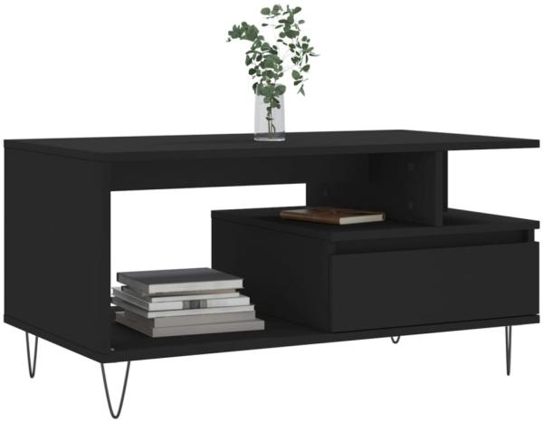 vidaXL Couchtisch Schwarz 90x49x45 cm Holzwerkstoff 831021 Bild 7