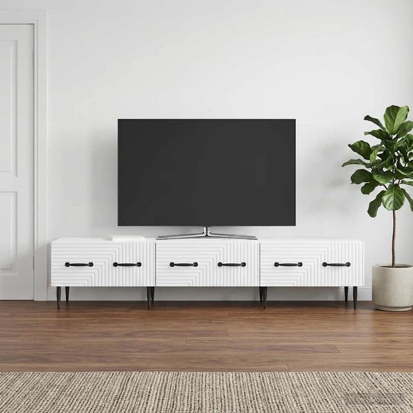 vidaXL TV-Schränk mit Schubladen Weiß 147 x 34,5 x 30 cm Holzwerkstoff 894935