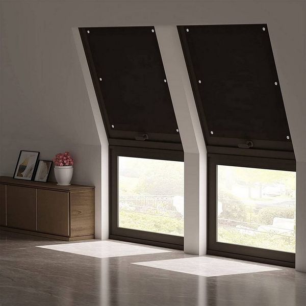Dachfensterrollo, Woltu, 1x Thermorollo Dachfenster ohne Bohren, mit Saugnapf