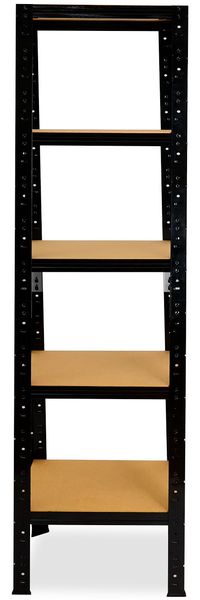 shelfplaza BLACK 200x50x50 cm Schwerlastregal in schwarz mit 5 Böden und 175 kg Traglast pro Boden Bild 5