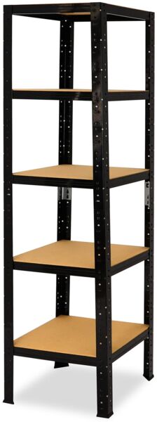 shelfplaza BLACK 200x50x50 cm Schwerlastregal in schwarz mit 5 Böden und 175 kg Traglast pro Boden Bild 6