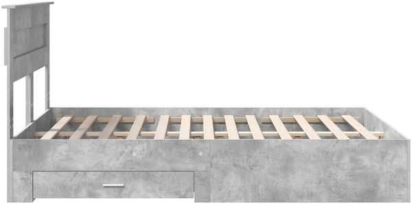 vidaXL Bettrahmen mit Kopfteil Beton Grau 160 x 200 cm Holzwerkstoff 3409969 Bild 9