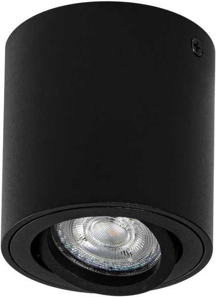 Osram Spot Surface Round Deckenaufbauspot, schwarz, mit GU10 Sockel, kann mit einfacher oder smarter Lampe bestückt werden, flexibler Ausstrahlwinkel, Schutzklasse IP20, hochwertiges Gehäuse