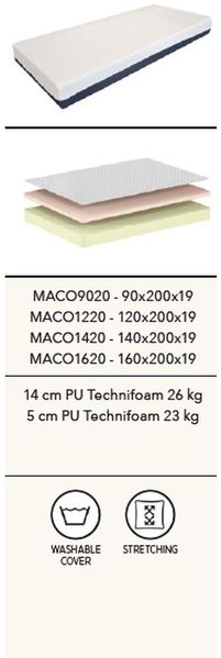 Kaltschaummatratze Kaptelina 200x90x19 Matratze PU-Schaum Beige Bild 3