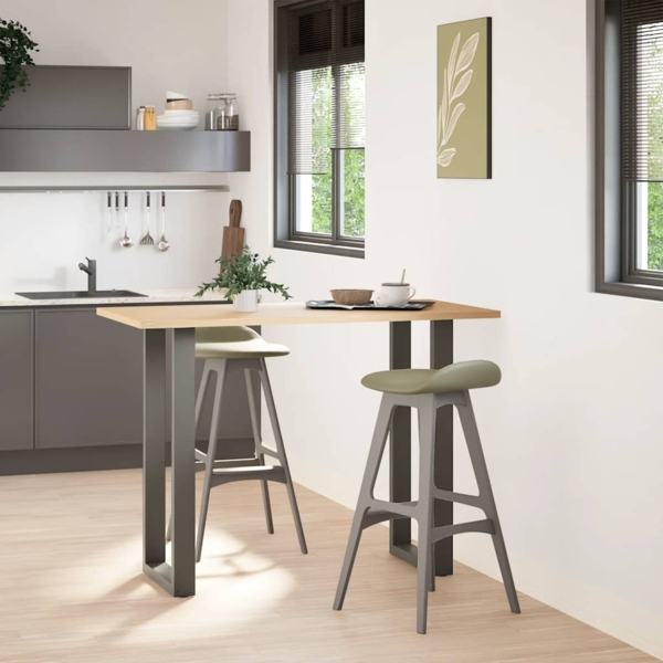 vidaXL Bartischbeine U-Form 2 Stk. Anthrazit 50x(100-101) cm Stahl 4013234