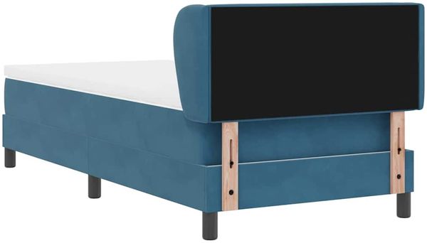 vidaXL Boxspringbett mit Kopfteil Dunkelblau 100 x 200 cm Samt 3340326 Bild 9