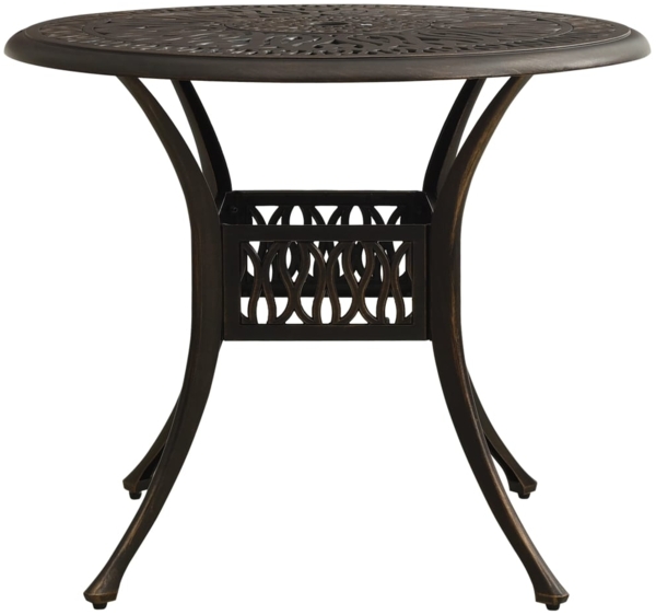 vidaXL Gartentisch Bronzen 90x90x74 cm Aluminiumguss 315585