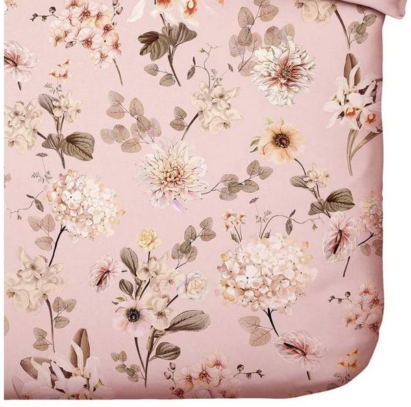 Essenza Bettwäsche Noe Dusty Pink, Satin, 2 teilig, Rosen, Orchideen, Hortensien Bild 3
