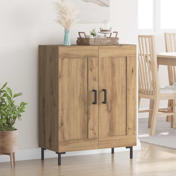 vidaXL Sideboard Artisan-Eiche 69,5 x 34 x 90 cm Verbundholz und Eisen 881601