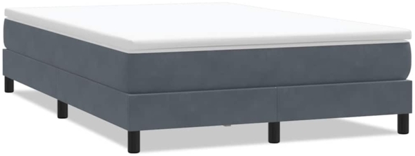 vidaXL Boxspringbett ohne Matratze Dunkelgrau 140x220 cm Samt 3315874