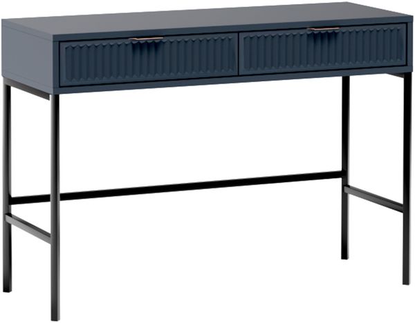 AX LIVING Indigo blau Konsolentisch mit Schubladen Berlinette 9 110cm breit