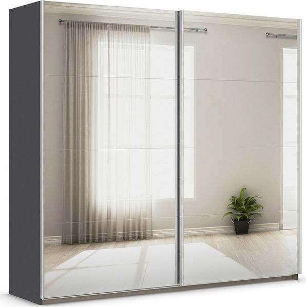 OTTO home Kleiderschrank Mehrzweckschrank Aktenschrank Möbel Mietswohnung Schlafzimmer ASTANA (3 Ausstattungen BASIC/CLASSIC/PREMIUM (inkl. SOFT-CLOSE-FUNKTION) großflächige Spiegelfront Metallgriffleisten alufarbig MADE IN GERMANY