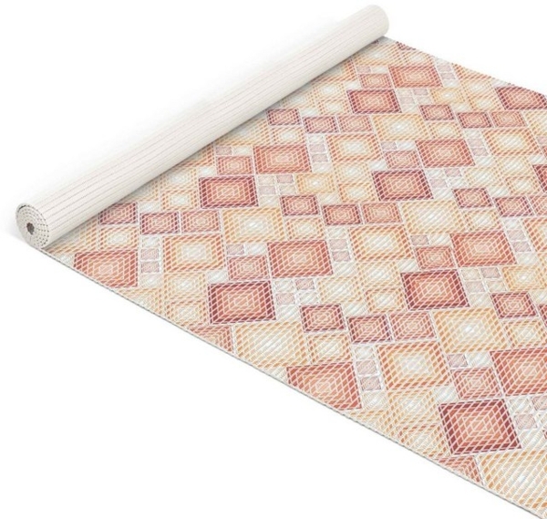 ANRO Schaum-Badematte Badteppich Weichschaum Badematte Schaum Karo Badvorleger braun Breite, Höhe 5 mm, strapazierfähig, Drainage Effekt, Rillen, wasserdurchlässig, rutschhemmend, pflegeleicht, Weich, Rutschfest, Rutschhemmend, Schnelltrockend, mit Dra... Bild 4