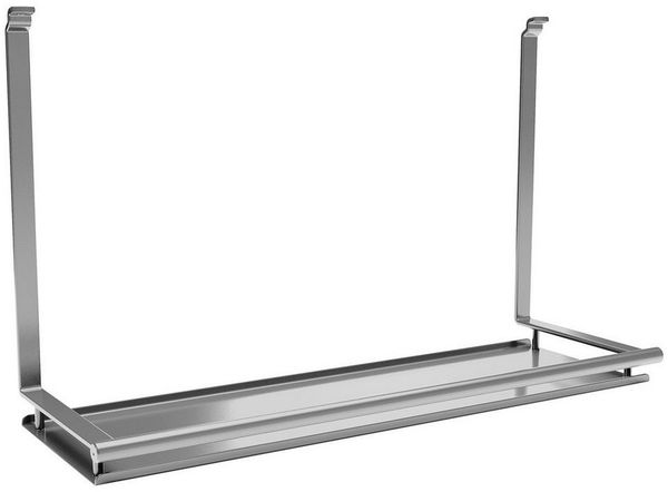 Kesseböhmer Küchenorganizer-Set Linero style Küchenreling 600 - 1800 mm Edelstahloptik, Universalablage
