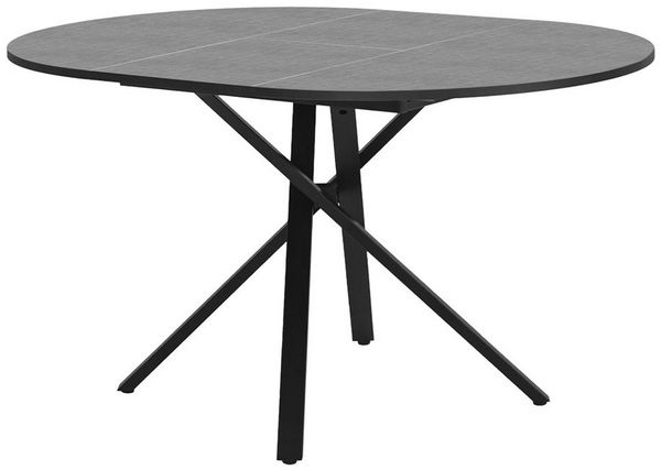 ML-DESIGN Esstisch Ausziehbar Esszimmertisch für 4-6 Personen Küchentisch Wohnzimmertisch, Moderner Rund Tisch 100-140cm mit X-Stahlgestell für Küche & Esszimmer