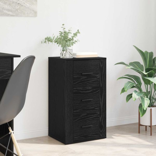 vidaXL Sideboard Schwarz Eichen-Optik 40 x 33 x 70 cm Holzwerkstoff 881002