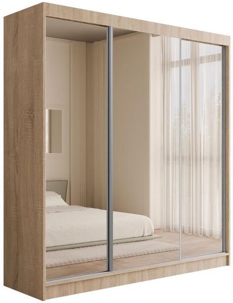 ALTDECOR Schiebetürenschrank V2-URBANO (Kleiderschrank Garderobenschrank mit viel Stauraum Moderner Schrank) Spiegel Spiegeltüren Vielseitiger Schwebetürenschrank
