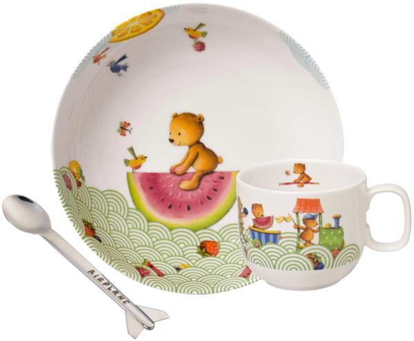 Villeroy & Boch HUNGRY AS A BEAR Kindergeschirr-Set mit Löffel 3-tlg - A
