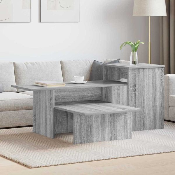 vidaXL Konsolentisch Graues Sonoma 91,5 x 35 x 38,5 cm Holzwerkstoff 891165