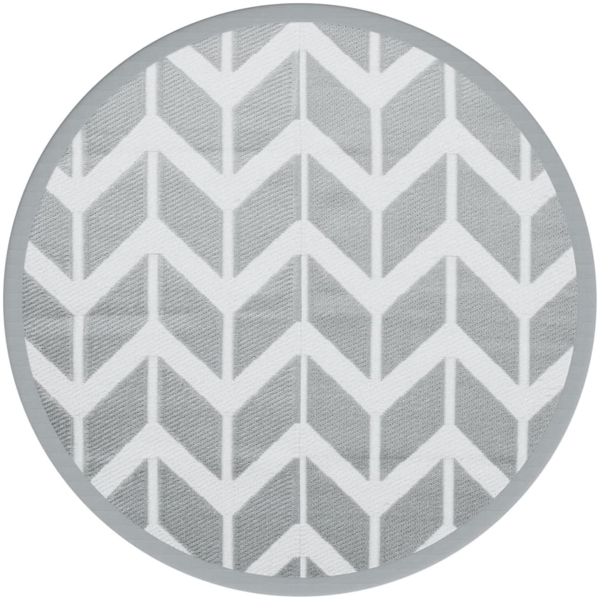 vidaXL Outdoor-Teppich ARAKIL Grau Ø160 cm PP 368523
