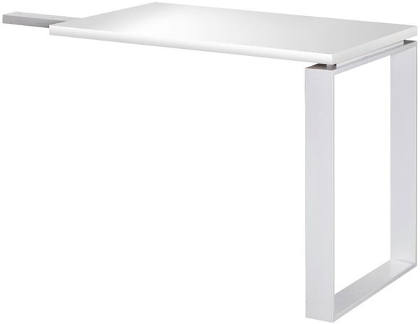XORA 'DIVINO' Schreibtisch Anstelltisch, Holz Weiß, 90 x 74.5 x 60 cm, Melamin Hochglanz
