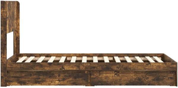 vidaXL Bettgestell mit Stauraum und Kopfteil 2 Stk. Holzwerkstoff 3414423 Bild 7