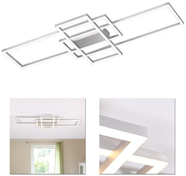 Home4Living LED Deckenleuchte Deckenlampe Wohnzimmerlampe Wofi 11352 Zenit 4flg. modern, inkl. Leuchtmittel, LED Platine
