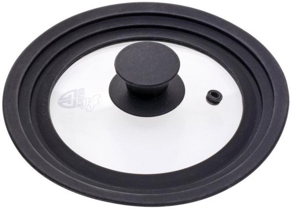 Universal-Glasdeckel schwarz 16-20 cm