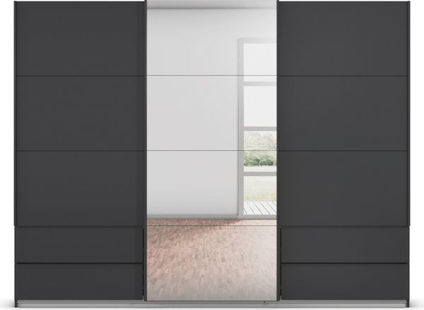 Rauch Schwebetürenschrank ELARA - Schlafzimmer Schwebetürenschrank in Grau metallic Bild 3
