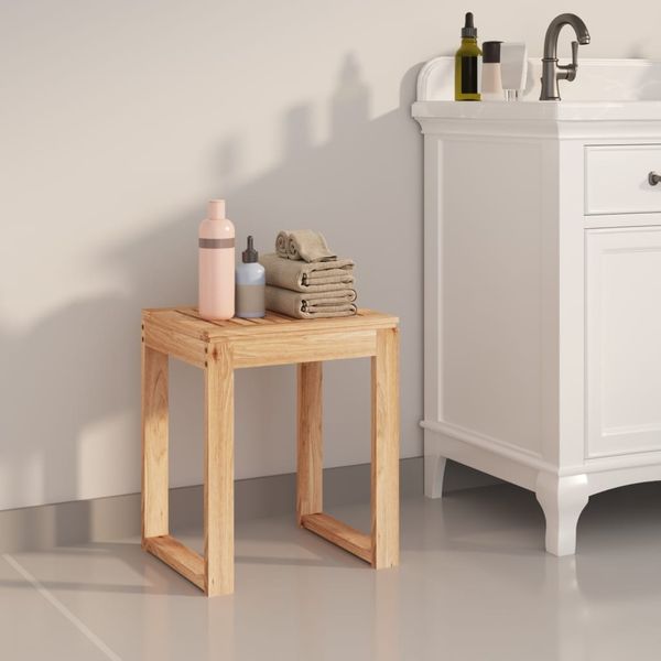 vidaXL Badhocker 40x30x46 cm Massivholz Nussbaum 350344