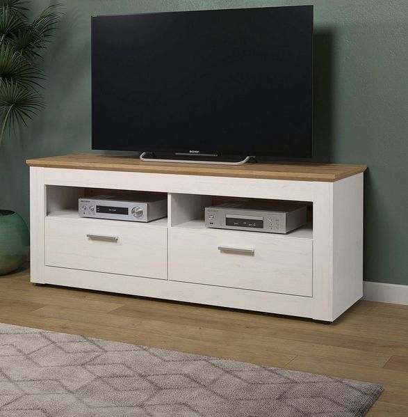 Home affaire Lowboard Nybro TV-Kommode, TV-Lowboard mit 2 Schubladen, Breite 148 cm