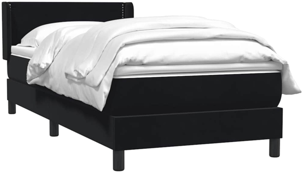 vidaXL Boxspringbett mit Matratze Schwarz 90x210 cm Samt 3318017 Bild 2