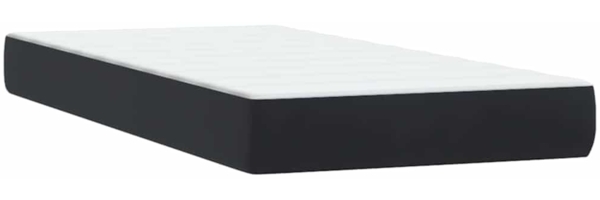 vidaXL Boxspringbett mit Matratze Schwarz 90x210 cm Samt 3318017 Bild 5