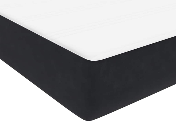 vidaXL Boxspringbett mit Matratze Schwarz 90x210 cm Samt 3318017 Bild 8