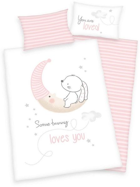 Baby Best Kinderbettwäsche – Little Bunny - 100x135 cm + 40x60 cm, 100% Baumwolle