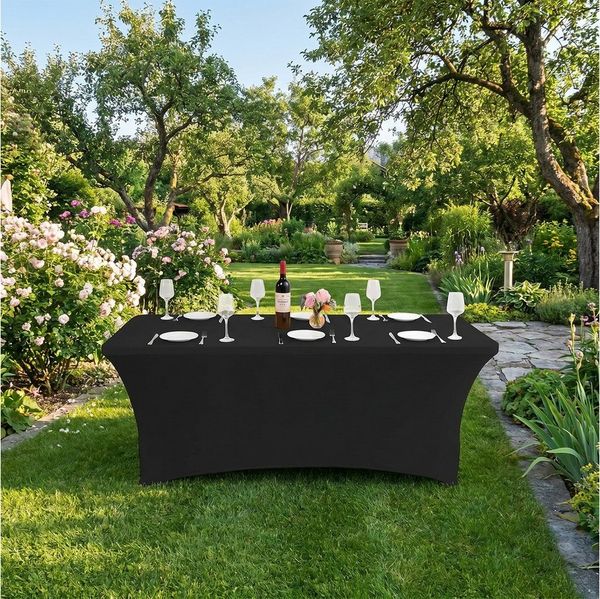 GreenBlue Tischdecke GB371/GB372 Catering Tischdecke 180x75x74 cm, Stretch Husse, Elastische Husse für Buffet, Hochzeit & Party