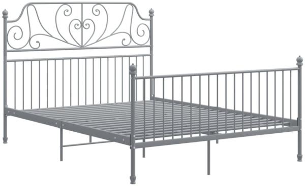 Bettgestell Grau Metall 160x200 cm [324855] Bild 6