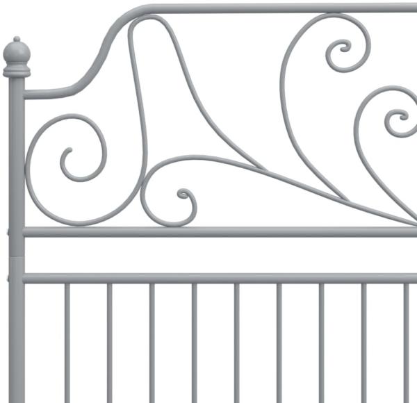 Bettgestell Grau Metall 160x200 cm [324855] Bild 4