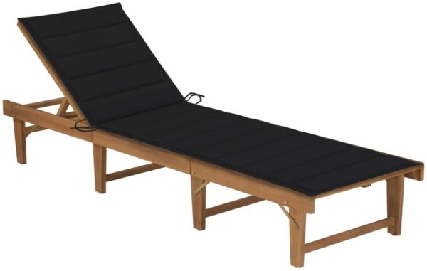 vidaXL Klappbare Sonnenliege mit Auflage Akazie Massivholz 3064171