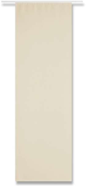 Flächenvorhang "blickdicht" - Schiebegardine in BxL 60x245cm ( Beige ) - ohne Flächenvorhangtechnik - Gardine, Vorhang mit Klettband