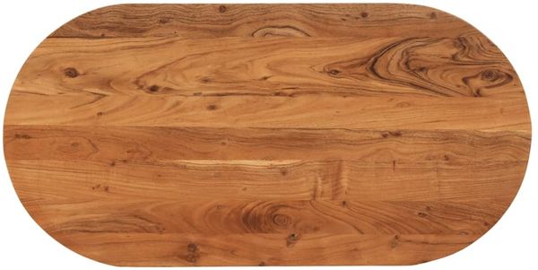 vidaXL Tischplatte 120x60x3,8 cm Oval Massivholz Akazie 370100