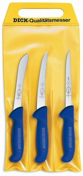 F. DICK Messer-Set F. DICK Fleischer-Messer Set ErgoGrip 3tlg, 2 Ausbeinmesser und 1