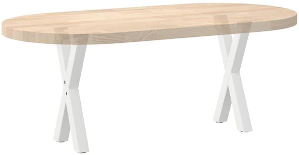 vidaXL Couchtischbeine X-Form 2 Stk. Weiß 28x(42-43) cm Stahl 4012889 Bild 8