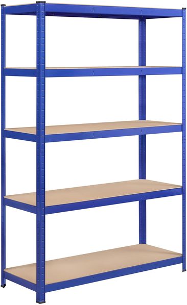 Yaheetech Schwerlastregal 180 x 120 x 45 cm Lagerregal 5 Böden Metall Regal Max. Belastbarkeit : 875kg Blau
