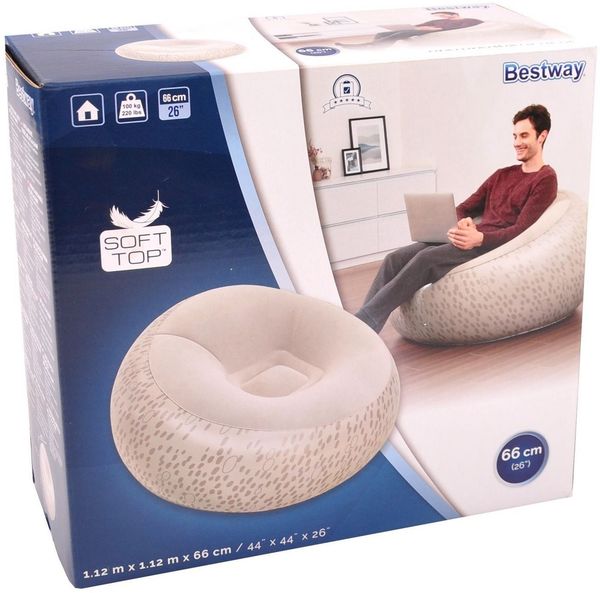 Bestway Sessel aufblasbar Sitzsack Luftsessel Lounge Luftmatratze Fernsehsessel