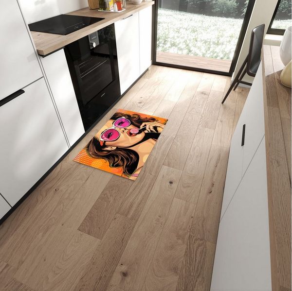 Primedeco Teppich Küchenteppich Mit und Frau PVC rutschfest abwaschbar Läufer, Rechteckig, Höhe: 3 mm, Pflegeleicht & Wasserabweisend