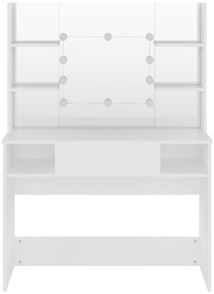vidaXL Schminktisch mit LED-Beleuchtung 100x40x135 cm MDF Weiß 331538 Bild 3
