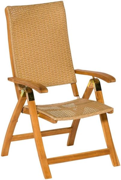 MERXX Gartenstuhl Capri (Set, 2 St), 2er Set, Akazie/Polyrattan, klappbar, natur