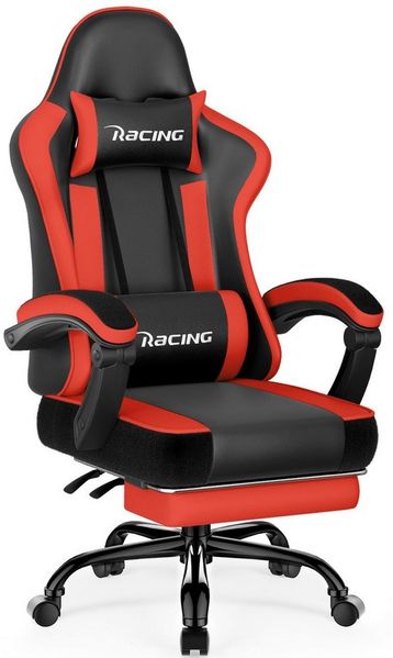 Hiazurm Gaming-Stuhl Gaming Stuhl Chair Gamer Sessel - Ergonomischer Gamer Stuhl (Tragkraft 150 Kg), Gamingstuhl mit Fußstütze Kopfstütze und Lordosenstütz PC Sessel